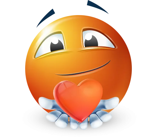 🤩 Стикер «Orange Face Emoji» для Telegram