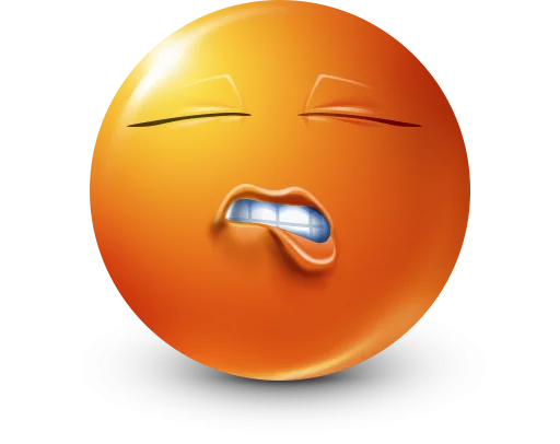 😣 Стикер «Orange Face Emoji» для Telegram