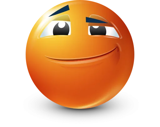 😏 Стикер «Orange Face Emoji» для Telegram
