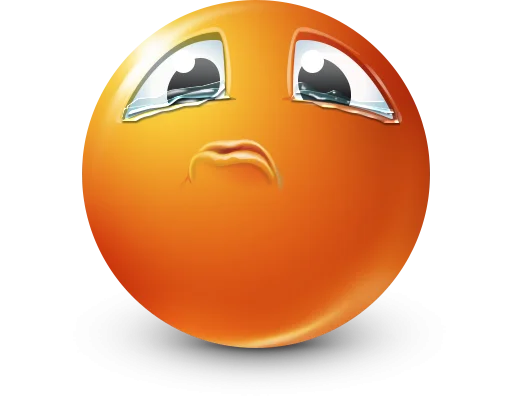 🤩 Стикер «Orange Face Emoji» для Telegram