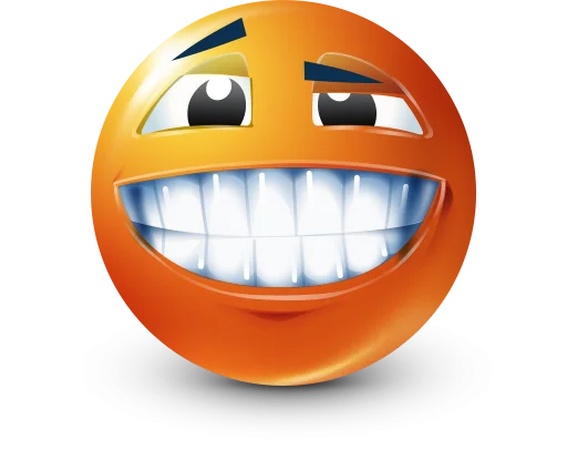 🤩 Стикер «Orange Face Emoji» для Telegram