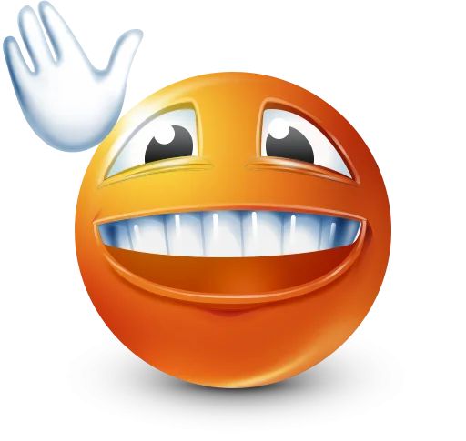 🤩 Стикер «Orange Face Emoji» для Telegram
