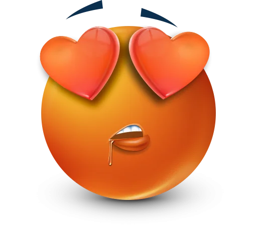 😍 Стикер «Orange Face Emoji» для Telegram