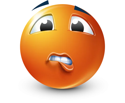 🤩 Стикер «Orange Face Emoji» для Telegram