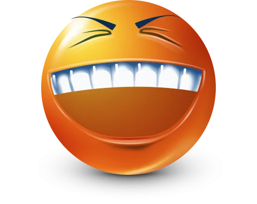 😁 Стикер «Orange Face Emoji» для Telegram