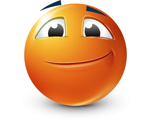 🙂 Стикер «Orange Face Emoji» для Telegram