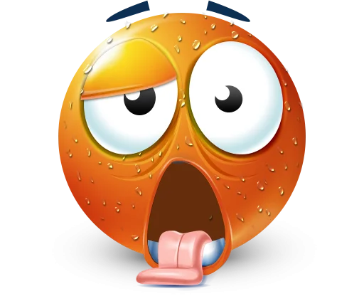 🤩 Стикер «Orange Face Emoji» для Telegram