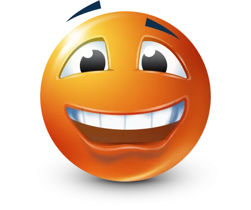 🤩 Стикер «Orange Face Emoji» для Telegram