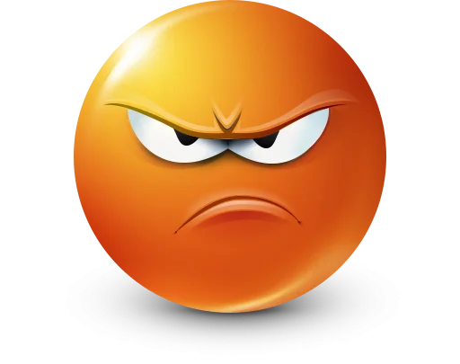 🤩 Стикер «Orange Face Emoji» для Telegram