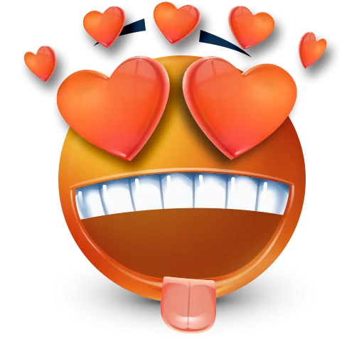 🥰 Стикер «Orange Face Emoji» для Telegram