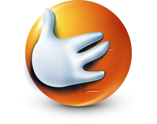 🤩 Стикер «Orange Face Emoji» для Telegram
