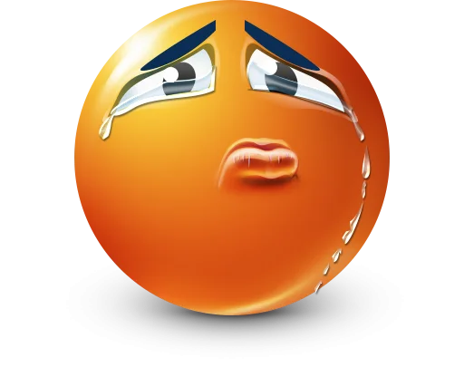 🤩 Стикер «Orange Face Emoji» для Telegram