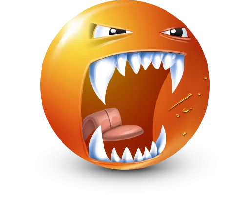 🤩 Стикер «Orange Face Emoji» для Telegram