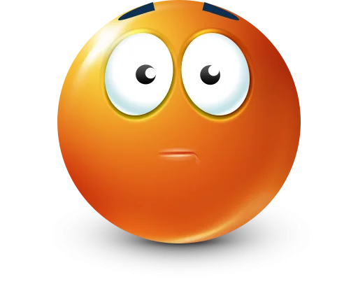 😳 Стикер «Orange Face Emoji» для Telegram
