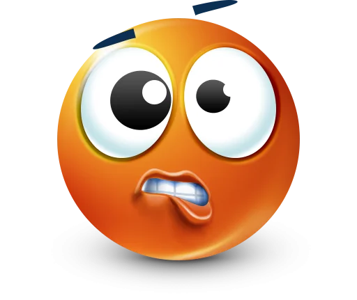 🤩 Стикер «Orange Face Emoji» для Telegram