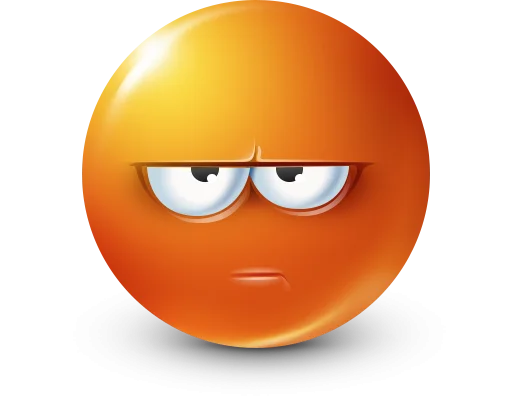 🤩 Стикер «Orange Face Emoji» для Telegram