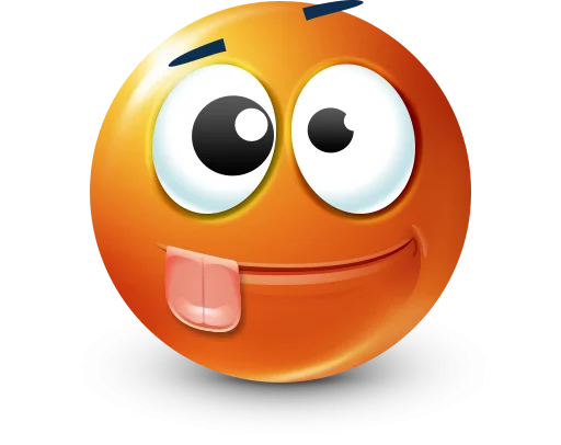 🤪 Стикер «Orange Face Emoji» для Telegram