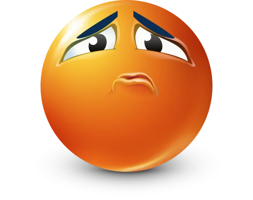 🤩 Стикер «Orange Face Emoji» для Telegram