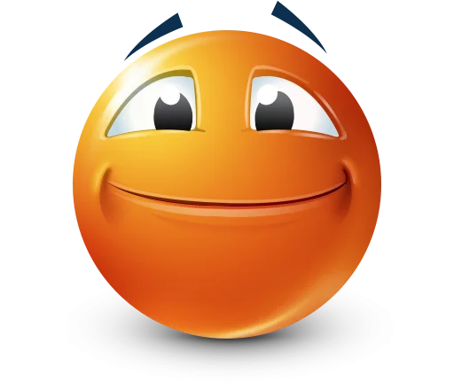 🤩 Стикер «Orange Face Emoji» для Telegram