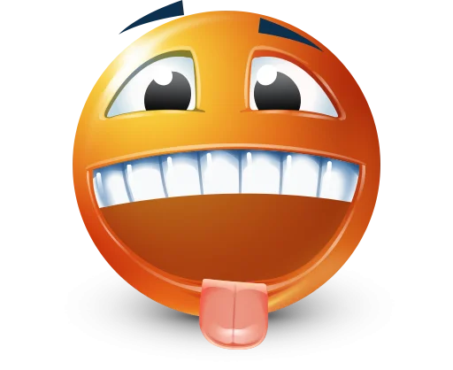 😋 Стикер «Orange Face Emoji» для Telegram