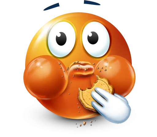 🤩 Стикер «Orange Face Emoji» для Telegram