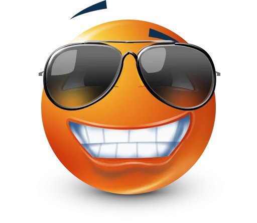 🤩 Стикер «Orange Face Emoji» для Telegram