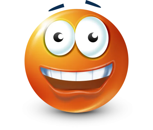 🤩 Стикер «Orange Face Emoji» для Telegram