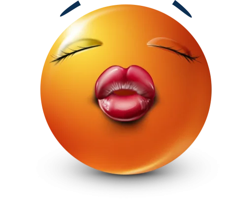 🤩 Стикер «Orange Face Emoji» для Telegram