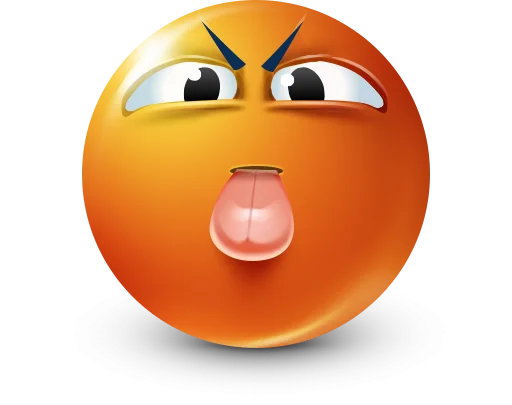 🤩 Стикер «Orange Face Emoji» для Telegram
