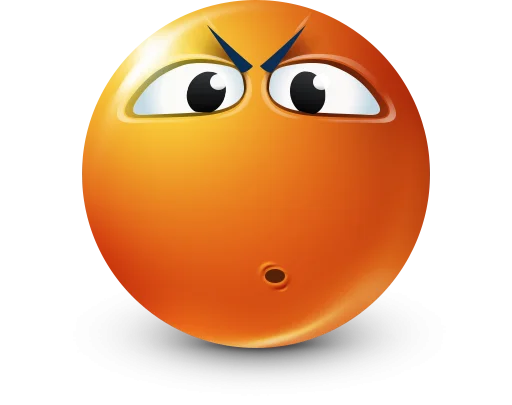 🤩 Стикер «Orange Face Emoji» для Telegram