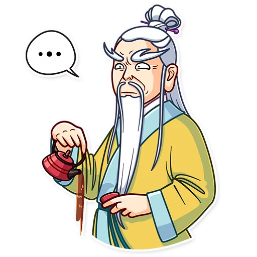 😐 Стикер «Oriental Wisdom» для Telegram