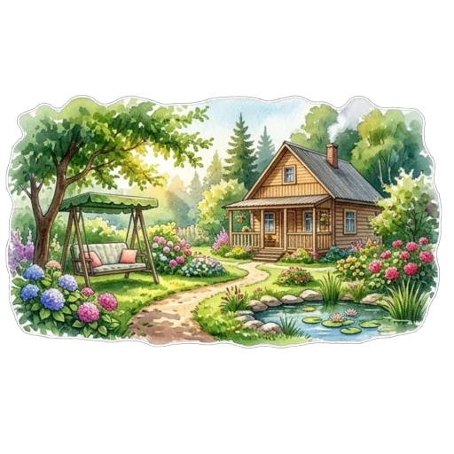 🏡 Стикер «Отдых» для Telegram