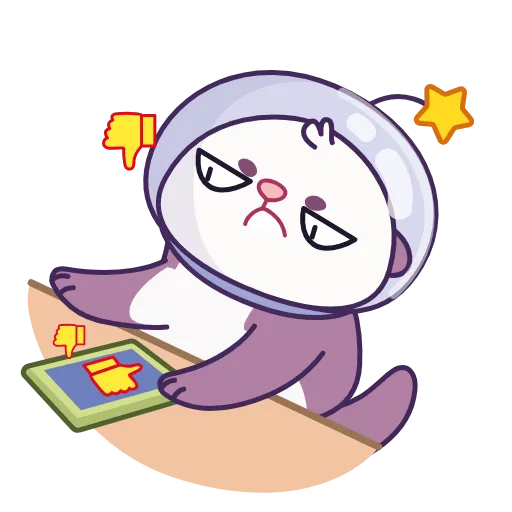 👎 Эмодзи «Otter Space» для Telegram