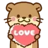 😊 Эмодзи «Набор эмоджи с милой выдрочкой Отти» для Telegram
