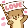 😊 Эмодзи «Набор эмоджи с милой выдрочкой Отти» для Telegram
