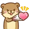 😊 Эмодзи «Набор эмоджи с милой выдрочкой Отти» для Telegram
