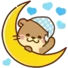 😊 Эмодзи «Набор эмоджи с милой выдрочкой Отти» для Telegram