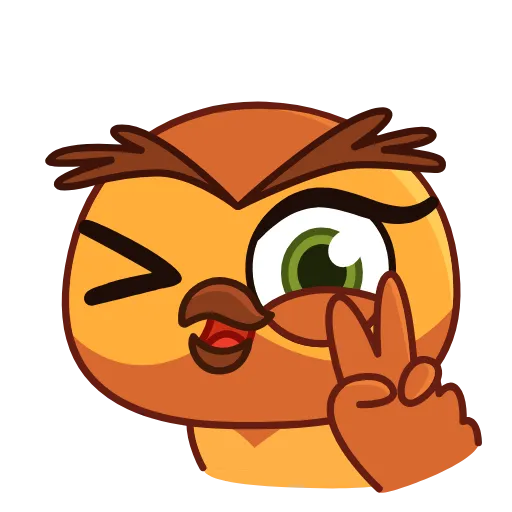✌️ Эмодзи «Совушка» для Telegram