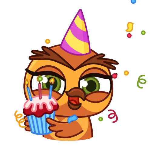 🥳 Эмодзи «Совушка» для Telegram