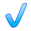 ✔️ Эмодзи «Синие буквы и иконки» для Telegram