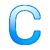 🔵 Эмодзи «Синие буквы и иконки» для Telegram