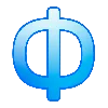 🔵 Эмодзи «Синие буквы и иконки» для Telegram