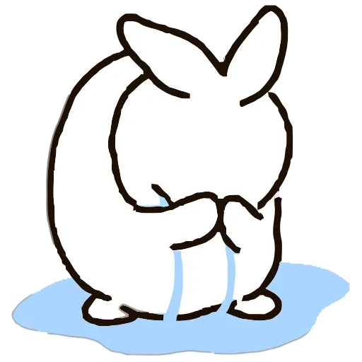 😭 Эмодзи «Pale Rabbit» для Telegram