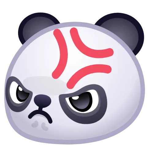 😠 Эмодзи «🙈 Panda Emoji - эмоджи пандочки» для Telegram