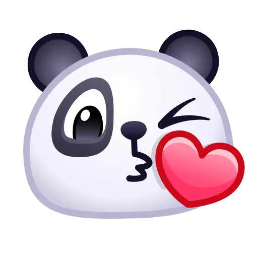 😘 Эмодзи «🙈 Panda Emoji - эмоджи пандочки» для Telegram