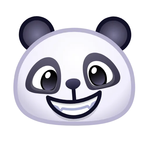 👍 Эмодзи «🙈 Panda Emoji - эмоджи пандочки» для Telegram