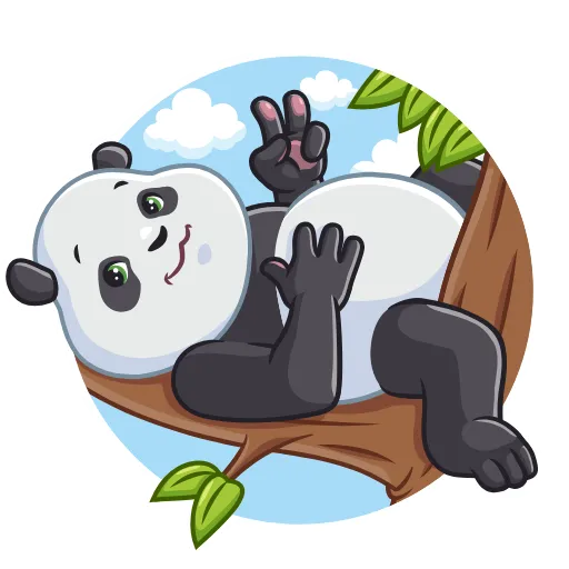 ✌️ Эмодзи «Pandalicious» для Telegram