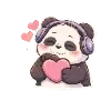 ❤️‍🔥 Эмодзи «😍 Набор эмоджи с милой Пандочкой» для Telegram