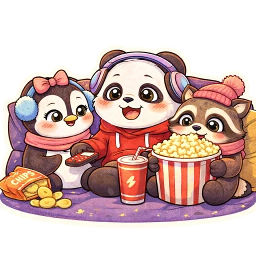 🦝 Стикер «Pandas Life» для Telegram