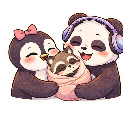 🐼 Стикер «Pandas Life» для Telegram